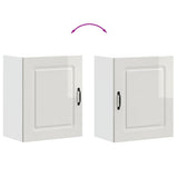 Kitchen Wall Cabinets 2 pcs Kalmar High Gloss White Engineered Wood 853562