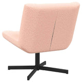 Swivel Chair Pink 63 x 75 x 76 cm Sheepskin 42007336