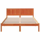 Bed Frame Brown 140 x 200 cm Solid Pine wood 872190