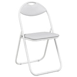 Folding Chair 8 pcs White 48 x 43.5 x 81 cm Faux Leather 42029064