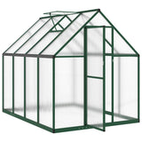 Greenhouse with Base Frame Green 224x169x195 cm Aluminium 4005835