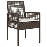 Garden Dining Set 9 pcs Brown Poly rattan 3334868