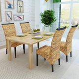 Dining Chairs 4 pcs Abaca and Solid Mango Wood 274198