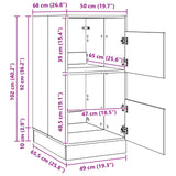 Laundry Cabinet White 50 x 68 x 102 cm Engineered wood 3422800