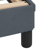 Bed Frame "Dover" Dark Grey 135x190 cm Double Velvet 373329