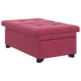 Sofa Bed Wine Red 194 x 67 x 82 cm Velvet 42008599