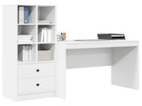 Desk with Drawer 2 pcs White 3337369