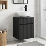 Wall-mounted Sink Vanity Black 39 x 41 x 64.5 cm 890553
