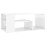 Coffee Table High Gloss White 100x50x40 cm Engineered Wood 806927