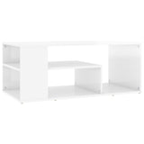 Coffee Table High Gloss White 100x50x40 cm Engineered Wood 806927