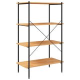 4-Tier Shelving Unit Black and Oak 80x40x130 cm 336344