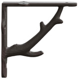 Wall Shelf Brackets 12 pcs Antique Brown 14 x 14 x 4 cm Steel 42038853