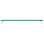 ZNTS TV Stand/Monitor Riser Glass Clear 110x30x13 cm 244132