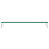 ZNTS TV Stand/Monitor Riser Glass Clear 110x30x13 cm 244132