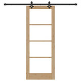 Sliding Door ORKDAL Natural and Black 78 x 202 cm 3332187