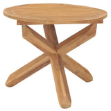 Garden Dining Table 90x75 cm Solid Teak Wood 316168