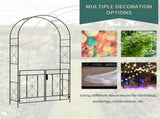 Decorative Garden Arch, with Gate - Black T3398P317762