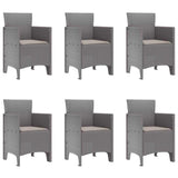 Garden Dining Set 7 pcs Light Grey Polypropylene 3378728