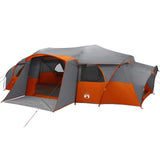 Family Tent with Rainfly Water-resistant tunnel Grey and Orange 42017462