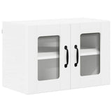 Wall Glass Cabinet LUCCA 2 pcs White 60 x 31 x 40 cm 884966