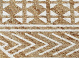 Handmade Rug Jute with White Print 150 cm 133694