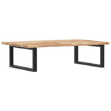 Basin Shelf Wall Mounted Steel and Solid Wood Acacia 3302781