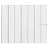 Bath Screen Folding Frosted 168 x 140 cm Aluminium & PP Panel 42023506