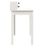 Desk White 110x50x93 cm Solid Wood Pine 823530