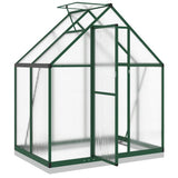 Greenhouse with Base Frame Green 169x114x202 cm Aluminium 4005826