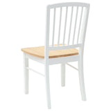 Dining Chairs 2 pcs White 50 x 52.5 x 91 cm Solid Rubber Wood 42020452