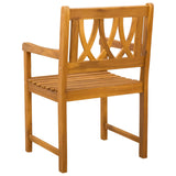 Garden Chairs 8 pcs Natural Solid Acacia Wood 3416305
