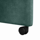 Dining Chairs with Wheels 2 pcs Dark green 58 x 67 x 97 cm 42017868