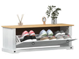 Shoe Cabinet Corona White 99 x 32 x 49 cm Solid Pine Wood 42024952