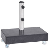 Umbrella Base Black Granite, Stainless Steel Heavy Weight Endurance 313667