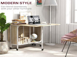 Six-Person Drop Leaf Dining Table - Natural/White T3398P343630