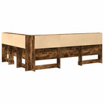 Storage Headboard with Shelf Smoked oak 135 cm Engineered wood 3335553