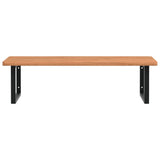 Basin Shelf Wall Mounted Steel and Solid Wood Beech 3302525