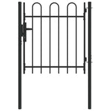 Fence Gate BOXTEL 103 x 150 cm Powder-Coated Steel Grey 42008867