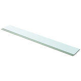 Shelves 2 pcs Panel Glass Clear 100x12 cm 3051582