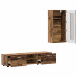 TV Cabinet Set with Shelf FLORIN 3 pcs Old Wood Engineered Wood 3397932