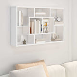 Wall Shelf White 85x16x52.5 cm Engineered Wood 801418