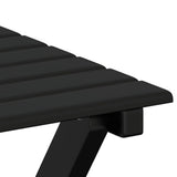 Rocking Chair with Foldable Table Black Solid Wood Poplar 3281255