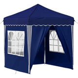 Pop-up Party Tent 195 x 195 x 245 cm Blue Oxford Fabric 42019736