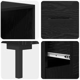 Highboard Black Oak 69.5 x 34 x 180 cm Engineered Wood 3416185