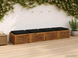 4-Piece Seat Cushions VUGHT 4 pcs 100% Polyester Black 946282