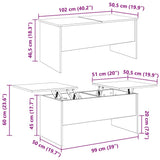Coffee Table Old Wood 102 x 50.5 x 46.5 cm Engineered Wood 880716