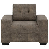 Sofa Chair with Cushion Dark grey Faux leather 4105109