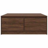 Coffee Table with Drawers Brown Oak 100x100x40 cm 3328405