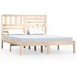 Bed Frame Natural Wood Solid Pine Wood 160 x 200 cm Durable 3101033