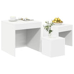 Nesting Tables 3 pcs White Engineered Wood 808594